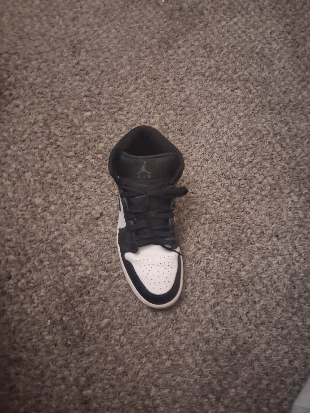 Jordan 1 Mid Black White Iron Grey Size Mens 10.5 - Picture 10 of 10